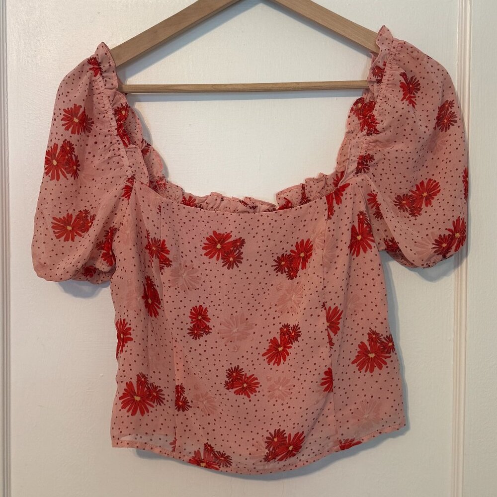 Sugar + Lips Pink Crop Top - S